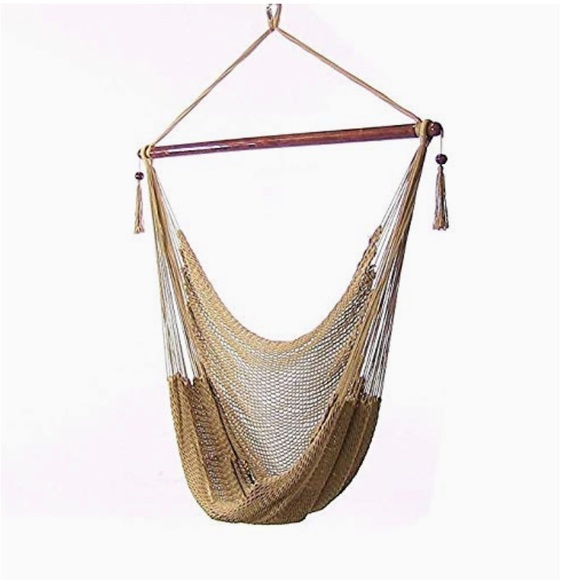 New! Tan Caribbean Premium High Quality XL Sky Chair Hammock~Up to 300 lbs. - Picture 3 of 15